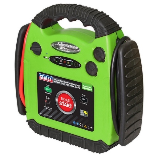 Robot Pornire Sealey 900A 12V RoadStart® Emergency Jump Starter Hi-Vis Green SEA RS1312HV